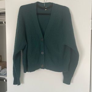 J. Crew Ribbed V-neck Cashmere Cardigan